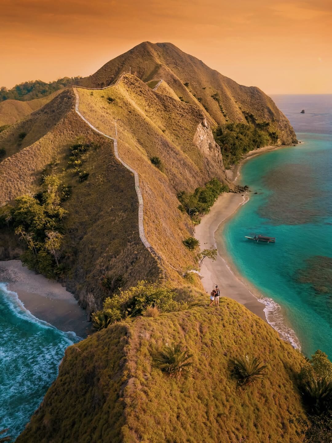 Pulo Dua Hill View overlooking sea and coastline in Banggai